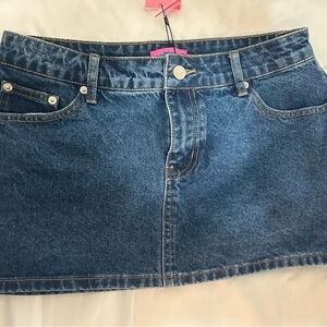 Edikted Blue Mini Skirt for Casual Occasions